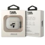 Karl Lagerfeld KLA3HNKCTGT Transparent Gliter Karl&Choupette Kryt AirPods 3