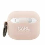 Karl Lagerfeld KLA3RUNCHP Pink Silicone Choupette Head 3D Kryt AirPods 3