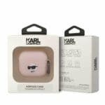 Karl Lagerfeld KLA3RUNCHP Pink Silicone Choupette Head 3D Kryt AirPods 3
