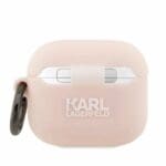 Karl Lagerfeld KLA3RUNIKP Pink Silicone Karl Head 3D Kryt AirPods 3