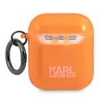 Karl Lagerfeld KLA3UCHFO Silicone Orange Kryt AirPods 1/2