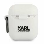 Karl Lagerfeld KLACA2SILCHWH Silicone Choupette White Kryt AirPods 1/2