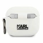 Karl Lagerfeld KLACA3SILCHWH Silicone White Kryt AirPods 3