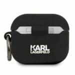 Karl Lagerfeld KLACA3SILKHBK Silicone Ikonik Black Kryt AirPods 3