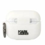 Karl Lagerfeld KLACAPSILKCW White Silicone Karl & Choupette Kryt AirPods Pro