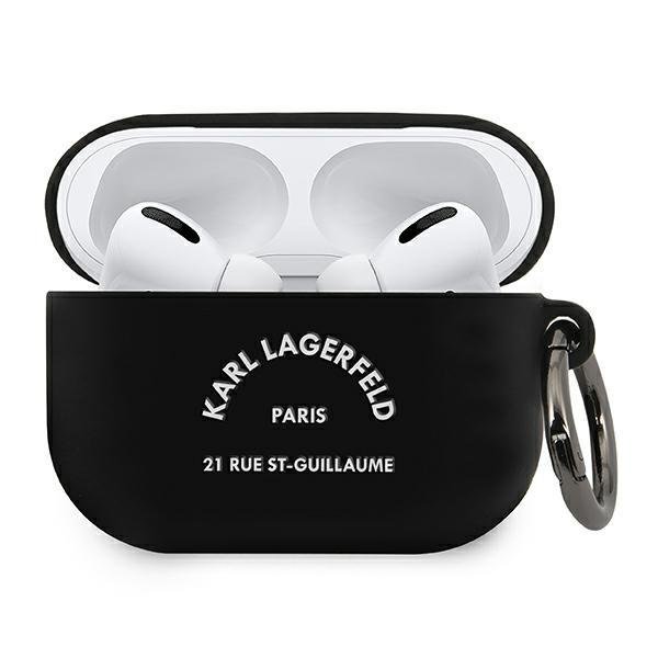 Karl Lagerfeld KLACAPSILRSGBK Black Silicone RSG Kryt AirPods Pro