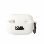 Karl Lagerfeld KLAP2RUNIKH White Silicone Karl Head 3D Kryt AirPods Pro 2