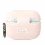 Karl Lagerfeld KLAPRUNIKP Pink Silicone Karl Head 3D Kryt AirPods Pro