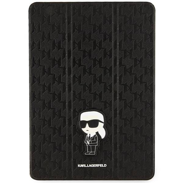 Karl Lagerfeld KLFC10SAKHPKK iPad 10.2" Folio Magnet Allover Cover Black Saffiano Monogram Ikonik