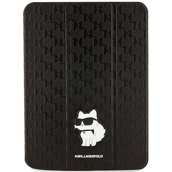 Karl Lagerfeld KLFC11SAKHPCK iPad 10.9" Folio Magnet Allover Cover Black Saffiano Monogram Choupette