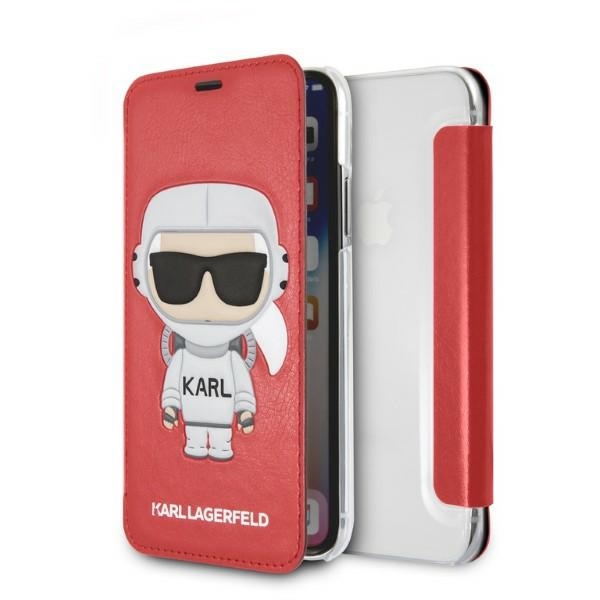 Karl Lagerfeld KLFLBKPXKSCORE Book Red Karl Space Cosmonaut Kryt iPhone XS/X