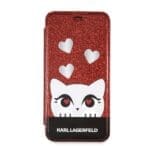 Karl Lagerfeld KLFLBKPXVDCRE Red Book Valentine Kryt iPhone XS/X