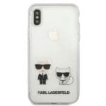Karl Lagerfeld KLHCI65CKTR Transparent Karl & Choupette Kryt iPhone XS Max