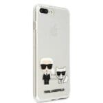 Karl Lagerfeld KLHCI8LCKTR Transparent Karl & Choupette Kryt iPhone 8 Plus/7 Plus