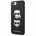 Karl Lagerfeld KLHCI8LSAKICKCBK Black Saffiano Ikonik Karl&Choupette Head Kryt iPhone 7 Plus/8 Plus