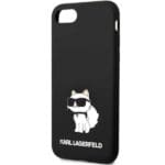 Karl Lagerfeld KLHCI8SNCHBCK Black Silicone Choupette Kryt iPhone 7/8/SE 2020/SE 2022