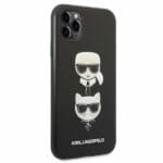 Karl Lagerfeld KLHCN58SAKICKCBK Black Saffiano Ikonik Karl&Choupette Head Kryt iPhone 11 Pro
