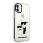 Karl Lagerfeld KLHCN61HNKCTGT Transparent Gliter Karl&Choupette Kryt iPhone 11