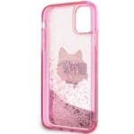 Karl Lagerfeld KLHCN61LNCHCP Pink Glitter Choupette Head Kryt iPhone 11