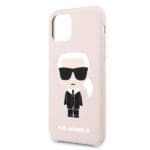 Karl Lagerfeld KLHCN61SLFKPI Light Pink Silicone Iconic Kryt iPhone 11