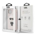 Karl Lagerfeld KLHCN61SLFKPI Light Pink Silicone Iconic Kryt iPhone 11