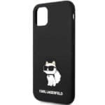 Karl Lagerfeld KLHCN61SNCHBCK Black Silicone Choupette Kryt iPhone 11