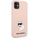 Karl Lagerfeld KLHCN61SNCHBCP Pink Silicone Choupette Kryt iPhone 11