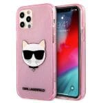 Karl Lagerfeld KLHCP12LCHTUGLP Glitter Choupette Pink Kryt iPhone 12 Pro Max