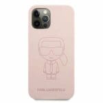 Karl Lagerfeld KLHCP12LSILTTPI Silicone Ikonik Pink Kryt iPhone 12 Pro Max