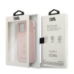Karl Lagerfeld KLHCP12LSILTTPI Silicone Ikonik Pink Kryt iPhone 12 Pro Max