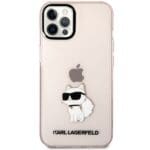 Karl Lagerfeld KLHCP12MHNCHTCP Pink Ikonik Choupette Kryt iPhone 12/12 Pro