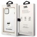 Karl Lagerfeld KLHCP12MHNCHTCT Transparent Ikonik Choupette Kryt iPhone 12/12 Pro