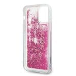 Karl Lagerfeld KLHCP12SROPI Pink Glitter Charms Kryt iPhone 12 Mini