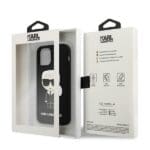Karl Lagerfeld KLHCP12SSLFKBK Black Silicone Iconic Kryt iPhone 12 Mini