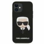 Karl Lagerfeld KLHCP12SSLKHBK Black Silicone Forever Karl Kryt iPhone 12 Mini