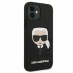 Karl Lagerfeld KLHCP12SSLKHBK Black Silicone Forever Karl Kryt iPhone 12 Mini