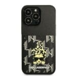 Karl Lagerfeld KLHCP13LCANCNK Black Karlimals Cardslot Kryt iPhone 13 Pro