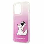 Karl Lagerfeld KLHCP13LCFNRCPI Choupette Fun Pink Kryt iPhone 13 Pro