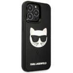 Karl Lagerfeld KLHCP13LCH3DBK Black 3D Rubber Choupette Kryt iPhone 13 Pro