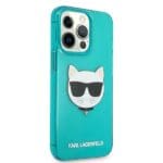 Karl Lagerfeld KLHCP13LCHTRB Glitter Choupette Fun Blue Kryt iPhone 13 Pro