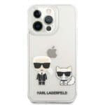 Karl Lagerfeld KLHCP13LCKTR Transparent Karl & Choupette Kryt iPhone 13 Pro