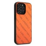Karl Lagerfeld KLHCP13LPTLO Orange Perforated Allover Kryt iPhone 13 Pro