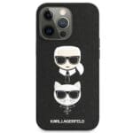 Karl Lagerfeld KLHCP13LSAKICKCBK Black Saffiano Karl & Choupette Kryt iPhone 13 Pro