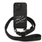 Karl Lagerfeld KLHCP13LSAKLCK Black Saffiano Autograph Kryt iPhone 13 Pro