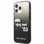 Karl Lagerfeld KLHCP13LTGKCK Black Gradient Ikonik Karl & Choupette Kryt iPhone 13 Pro