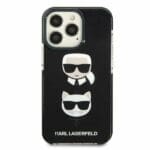 Karl Lagerfeld KLHCP13LTPE2TK Black Karl&Choupette Head Kryt iPhone 13 Pro