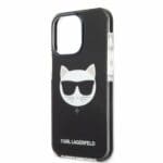 Karl Lagerfeld KLHCP13LTPECK Black Choupette Head Kryt iPhone 13 Pro