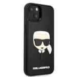 Karl Lagerfeld KLHCP13MKH3DBK Black 3D Rubber Karl`s Head Kryt iPhone 13