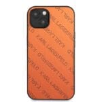 Karl Lagerfeld KLHCP13MPTLO Orange Perforated Allover Kryt iPhone 13