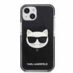 Karl Lagerfeld KLHCP13MTPECK Black Choupette Head Kryt iPhone 13